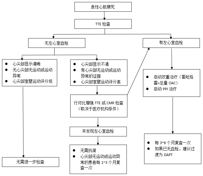 急性心肌梗死合并左心室血栓,这张诊断流程图你需要掌握